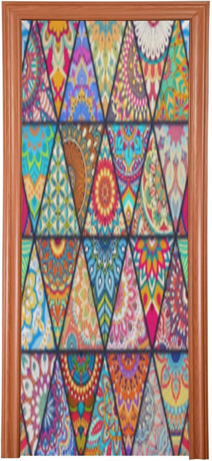 Susiyo Colorful Mandela Halloween Door Cover