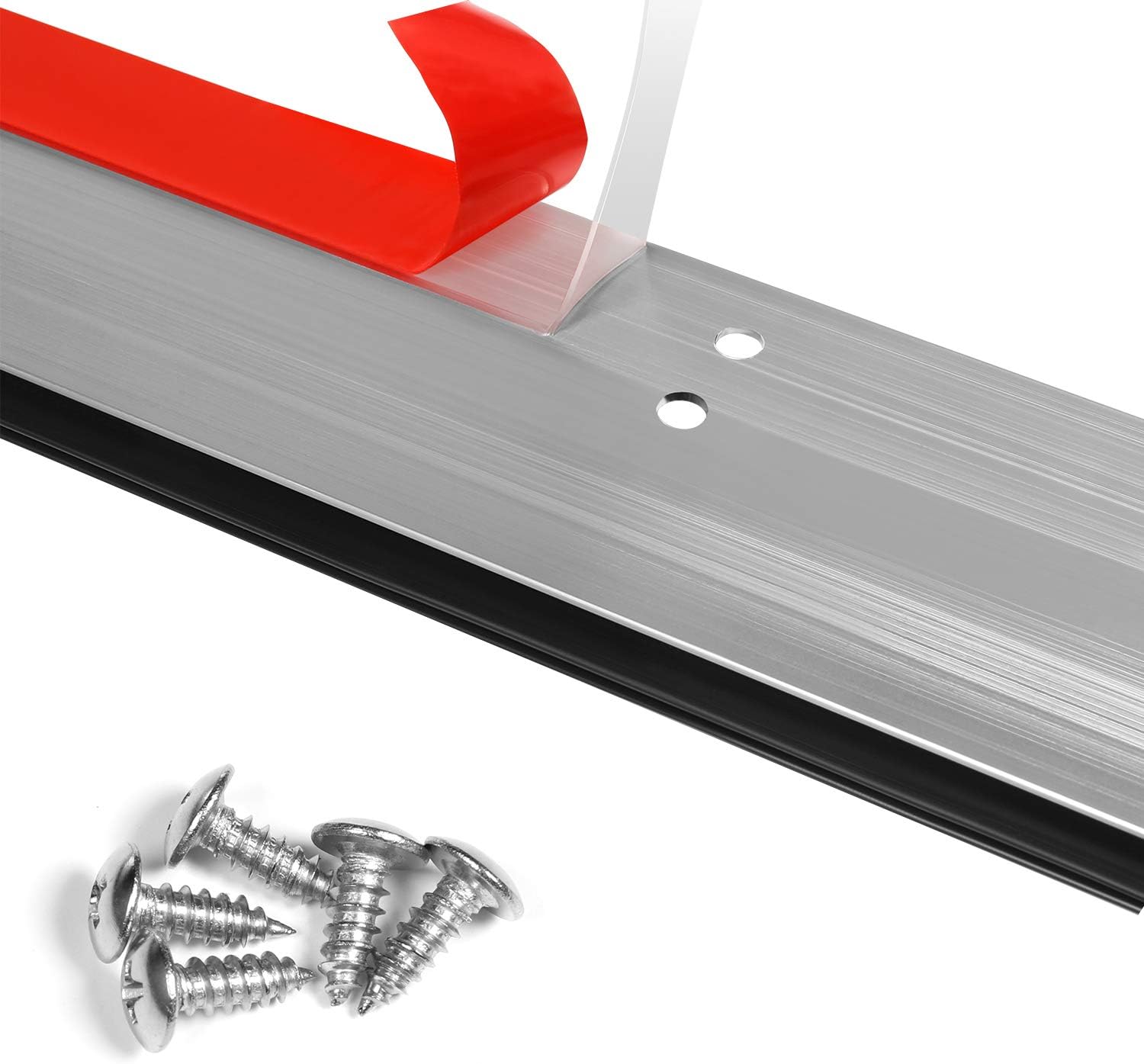 GALOFAY Door Draft Stopper 28 Inch Aluminum with Rubber Sweep Seal