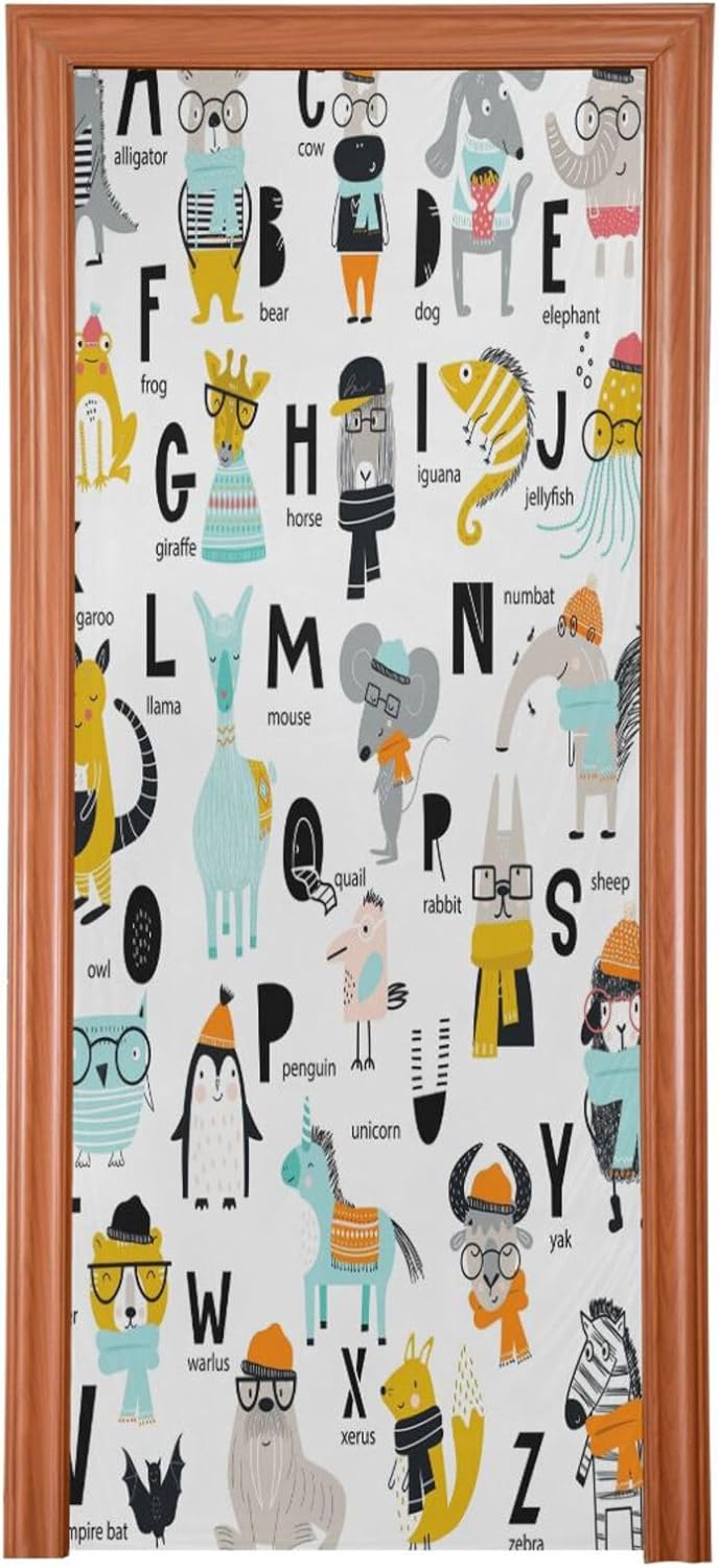 Susiyo Animals Alphabet Halloween Door Cover