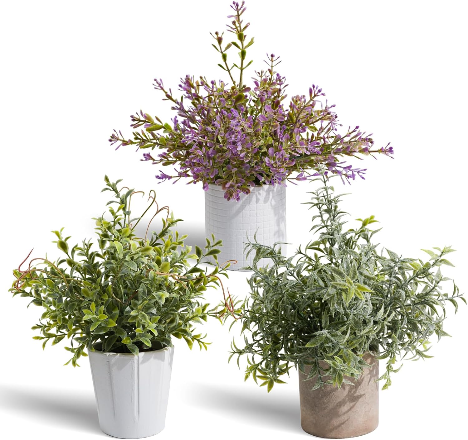 PENGYEE 3 Pack Small Artificial Plants for Indoor Decor