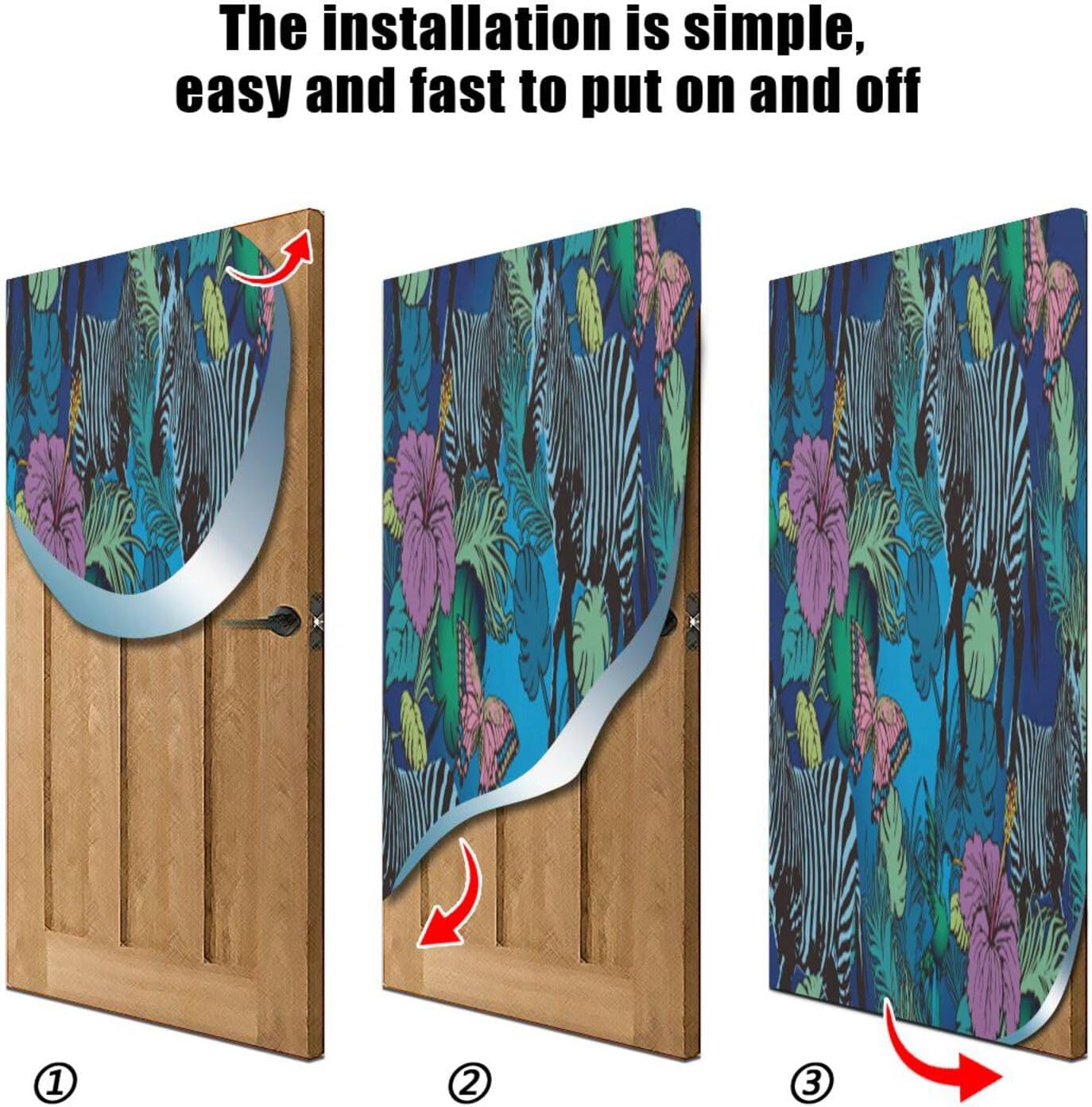 Susiyo Dark Green Zebra Halloween Door Cover