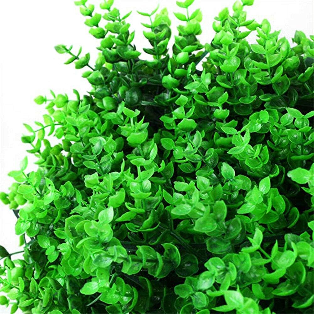 12pcs Green Wall Decor Panels with Lifelike Faux Grass