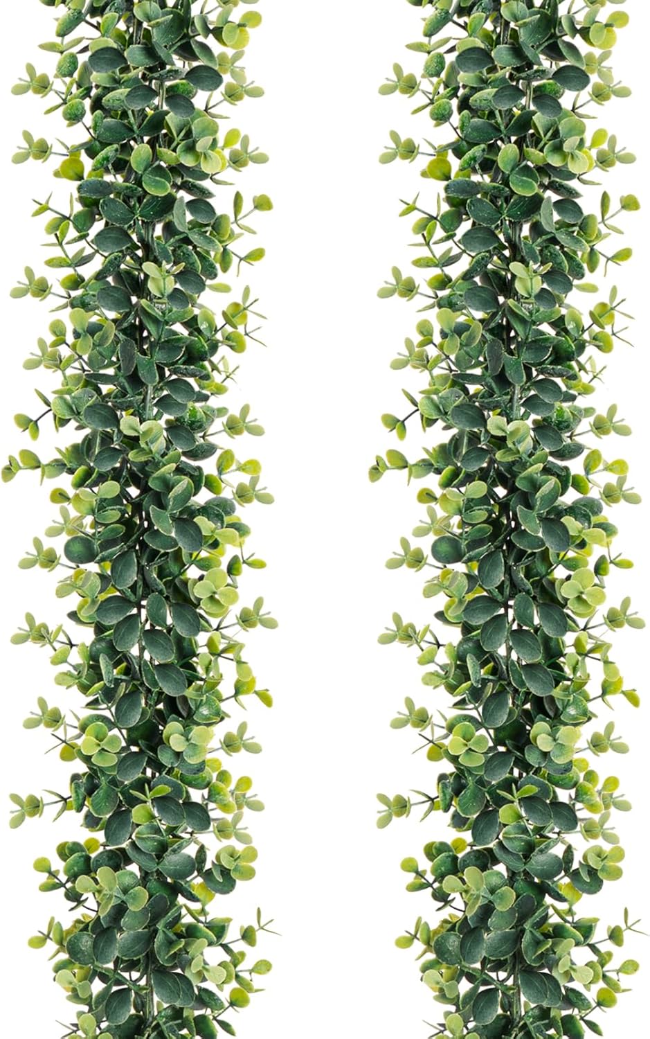 Uqueeten Vines Faux Eucalyptus Garland 59 FT 2 Pack for Wedding Backdrop and Wall Decor