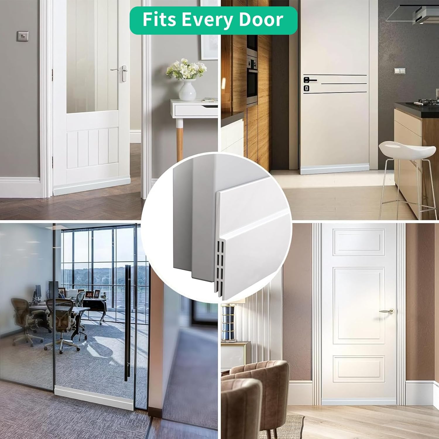 White Door Draft Stopper 2 W x 39 L