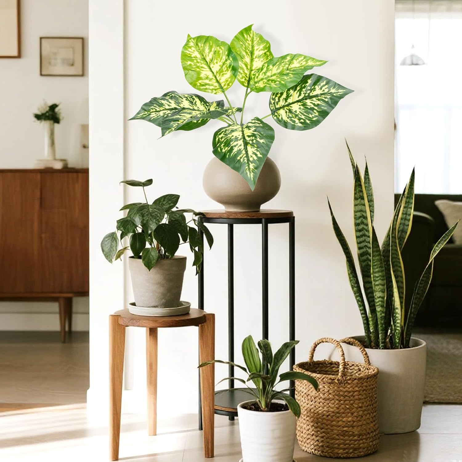 3 Pcs Artificial Plants for Outdoors and Indoors