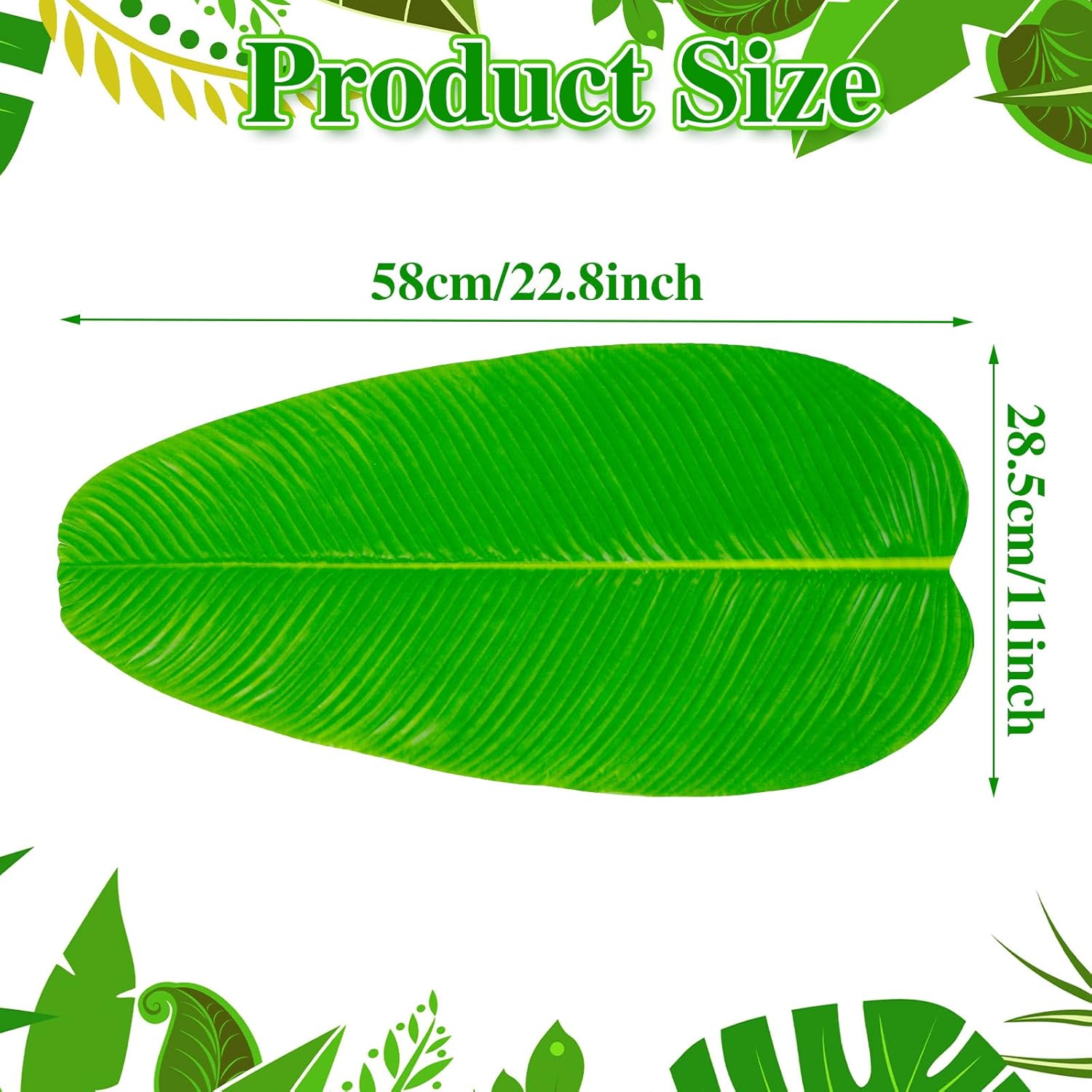 Cindeer 24 Piece Artificial Banana Leaves Decor