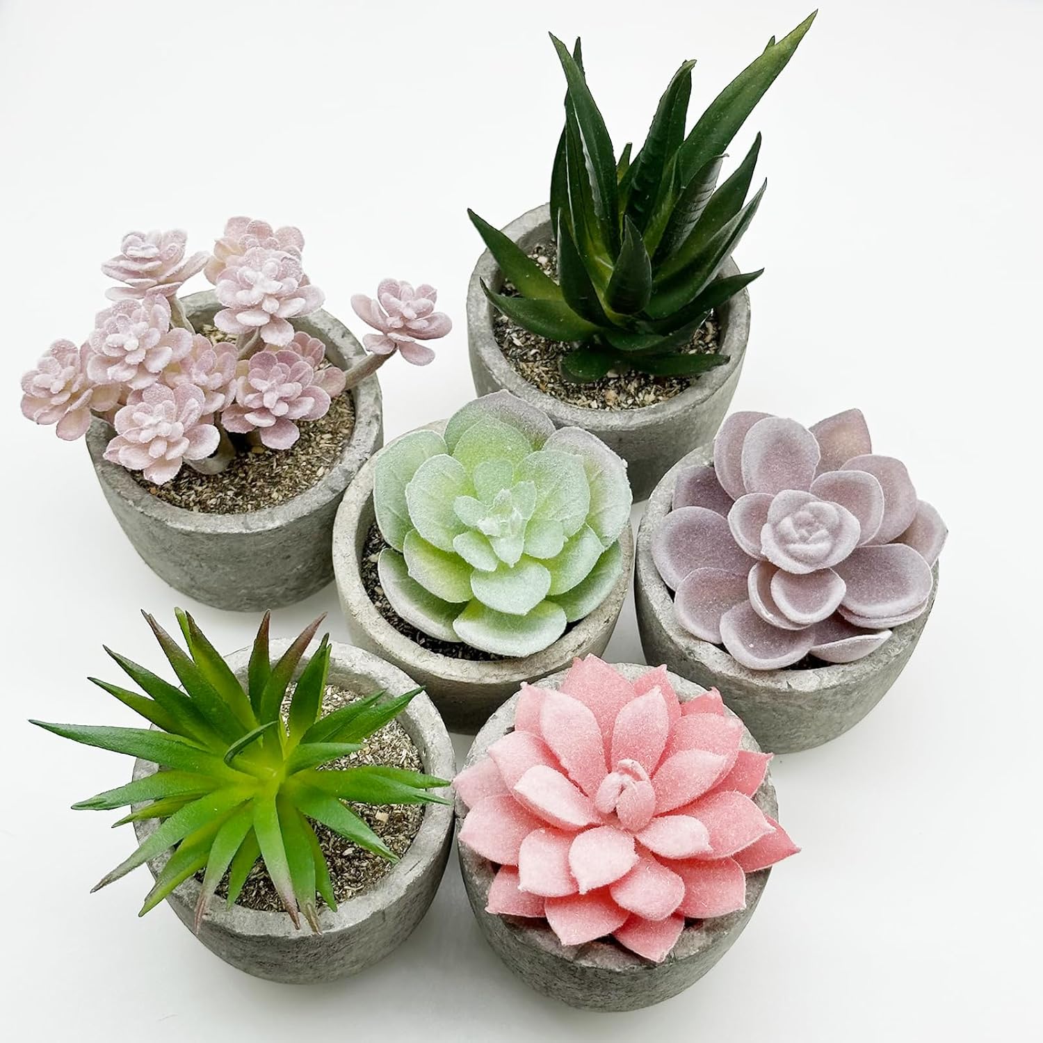 Cayway 6PCS Artificial Succulent Plants Indoor Decor