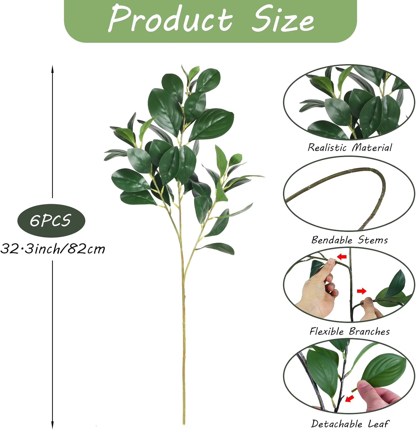 AILANDA 323 Artificial Greenery Stems for Vase and Decor