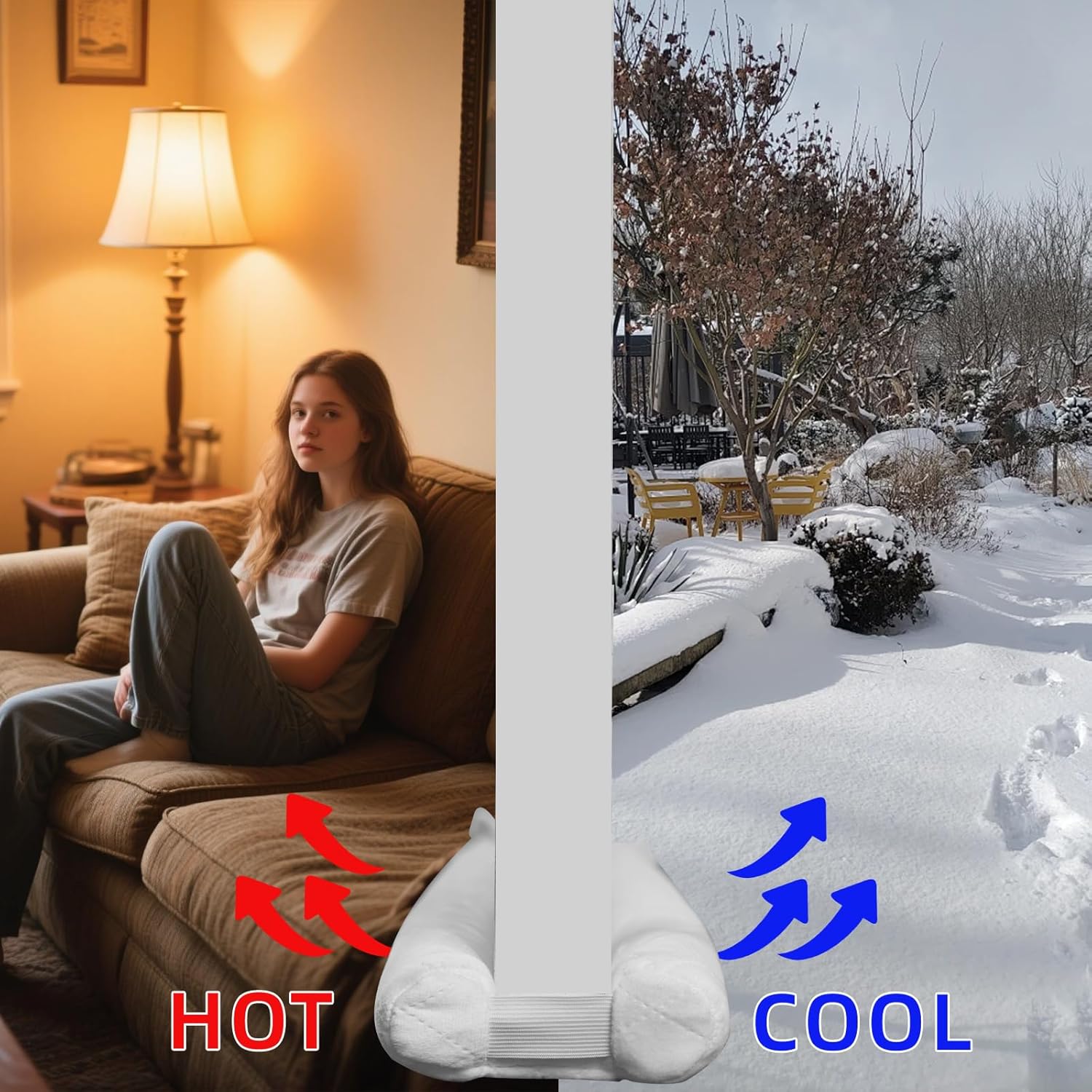 Amugret Thick Velvet Door Draft Stoppers for 30-36 Under Doors