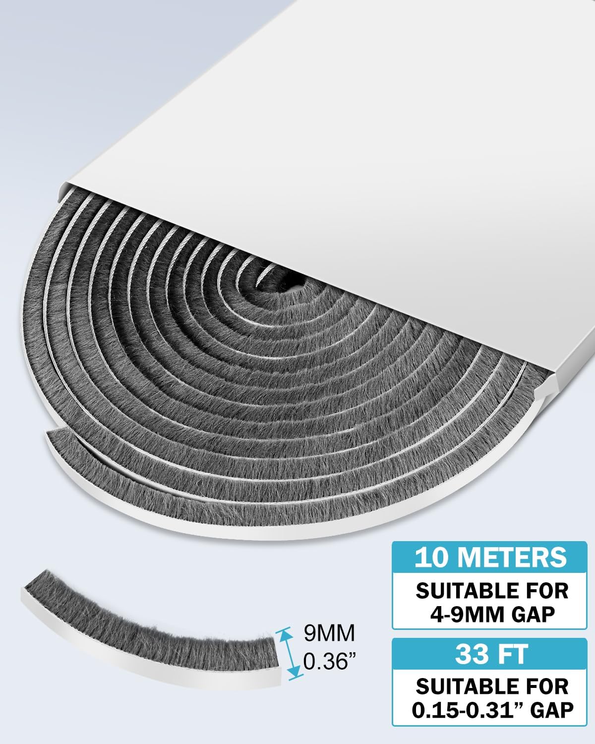 Joaercs Draft Stopper 33 Ft Self-Adhesive Seal Strip
