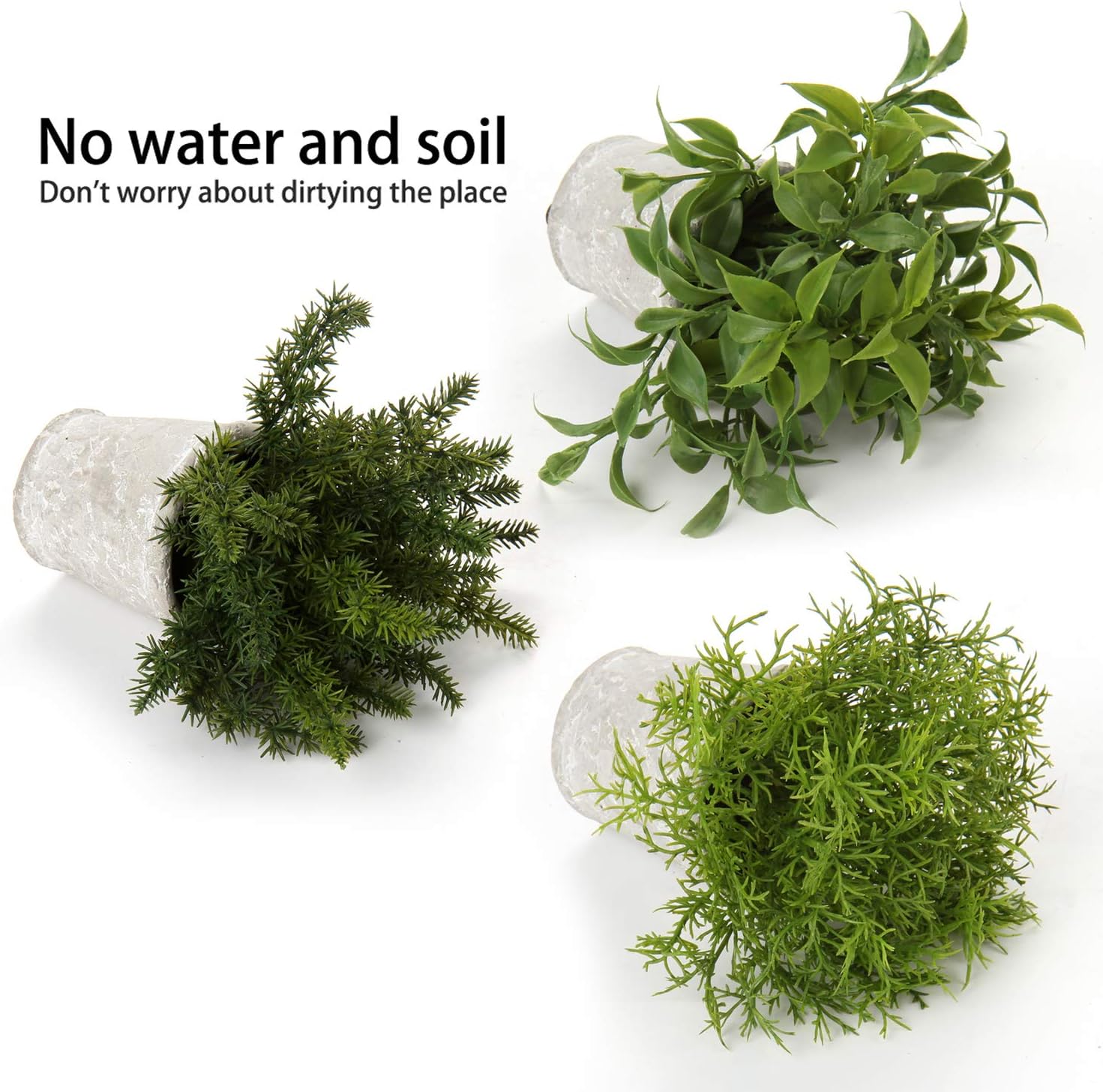 Briful Artificial Plant Set of 3 for Home Office and Living Room Decor