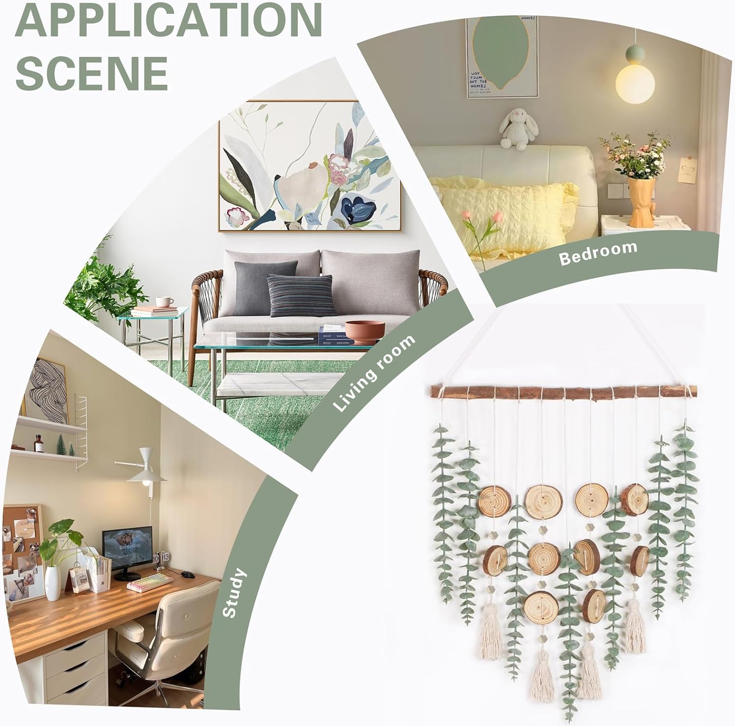 JoyHuaTrade Artificial Eucalyptus Wall Decor