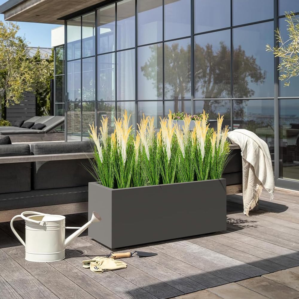 6PCS Artificial Onion Grass Fake Tall Grass for Indoor Outdoor Decor