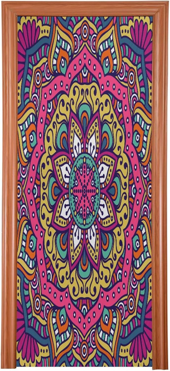 Susiyo Flower Mandalas Purple Halloween Door Cover