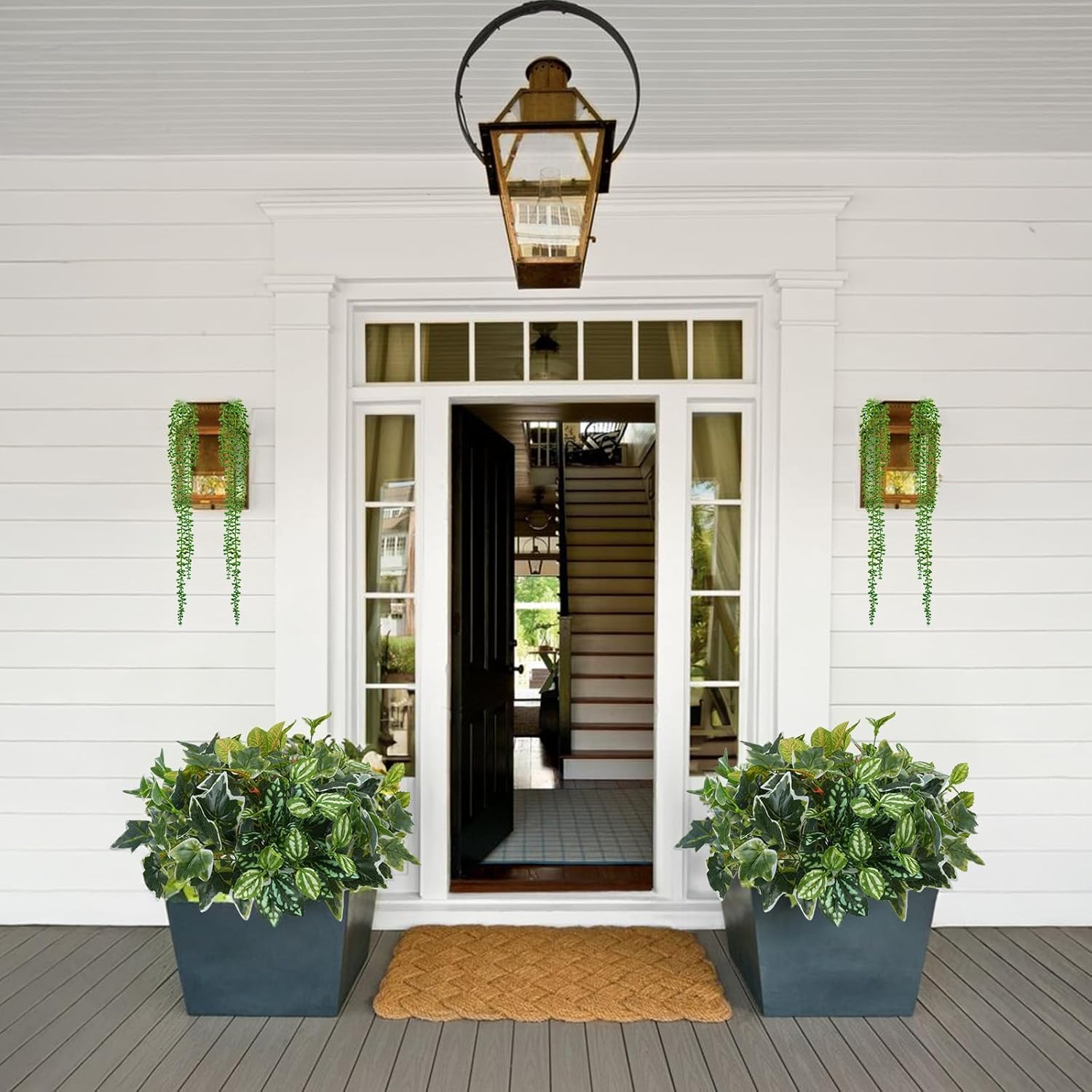 17Pcs Artificial Plants for Outdoor and Indoor Decor