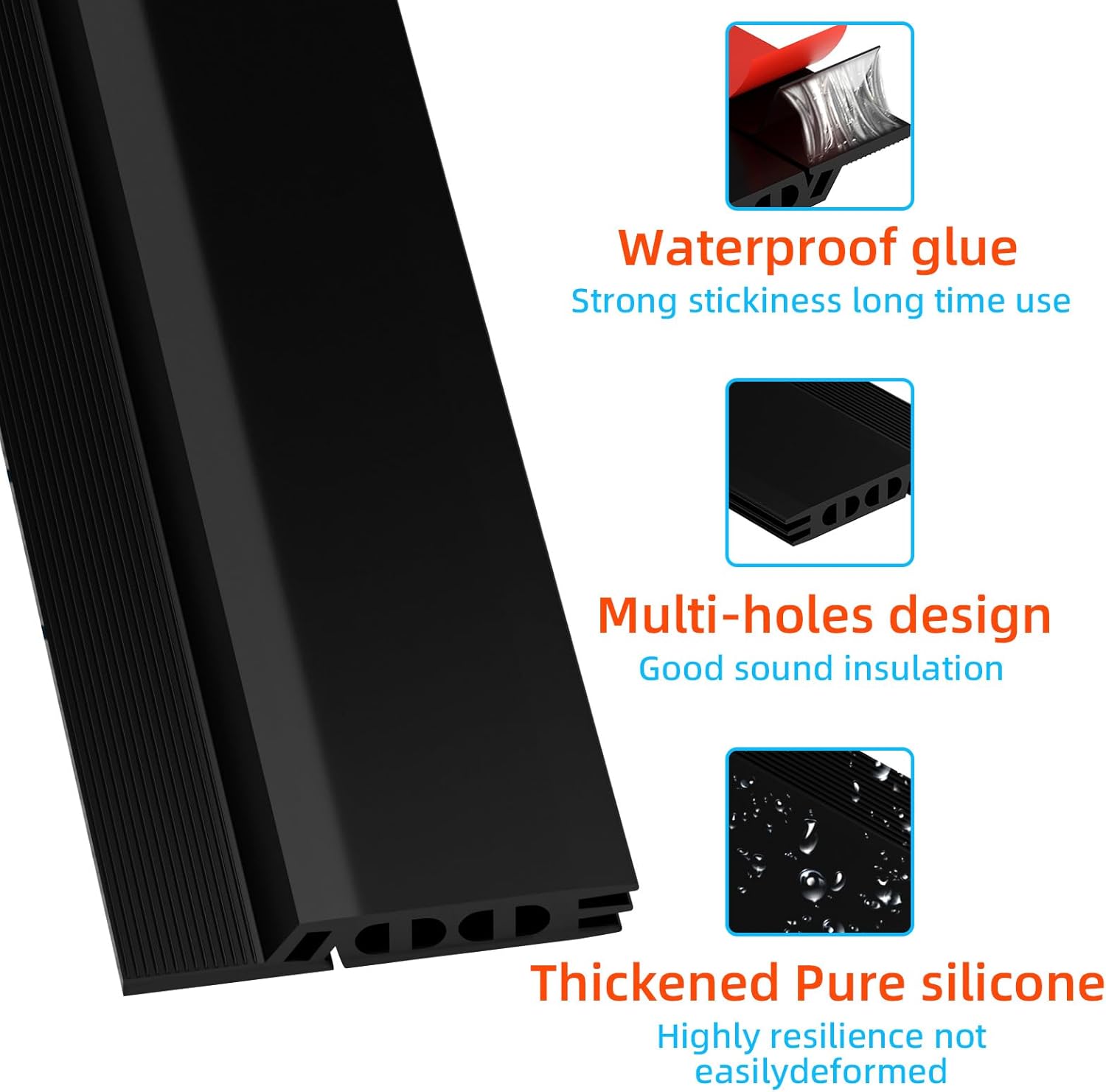 Cyzarize Door Draft Stopper 39inch Black