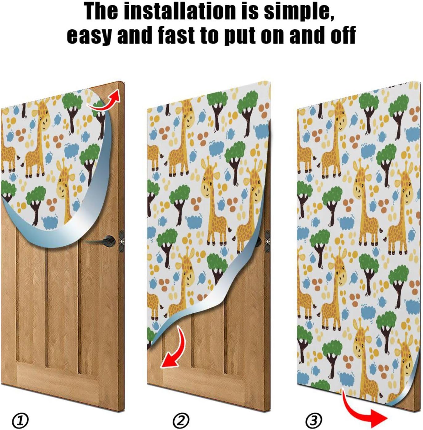 Susiyo Giraffe Forest Halloween Door Cover
