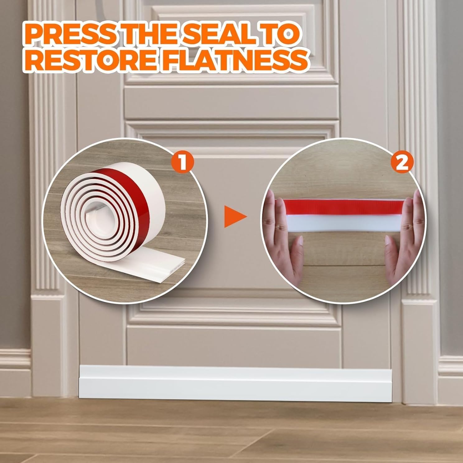 2PCs Silicone Door Draft Stoppers 39 Inch Weather Stripping 1