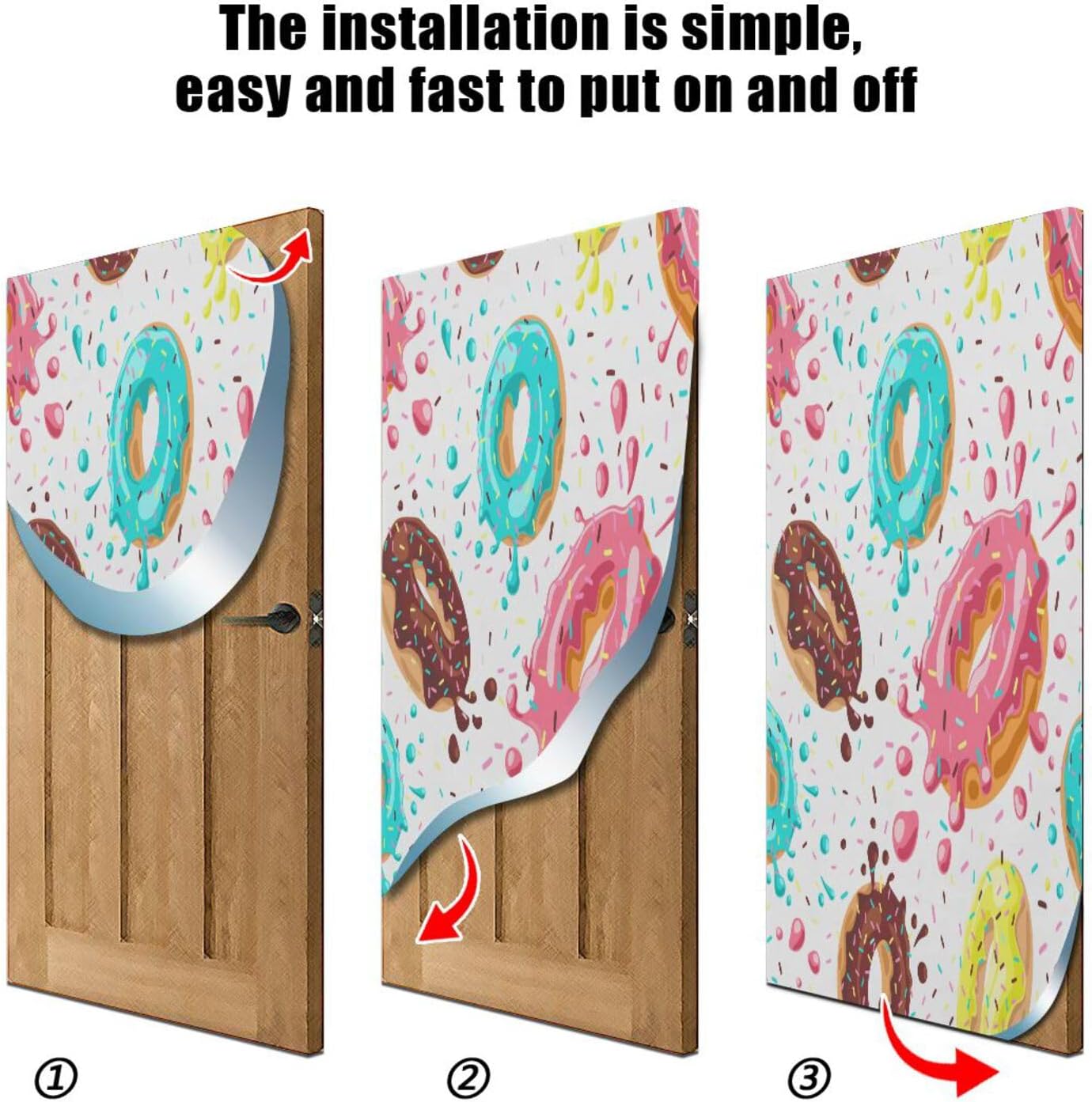 Susiyo Cute Donut Halloween Door Cover 32x79 in
