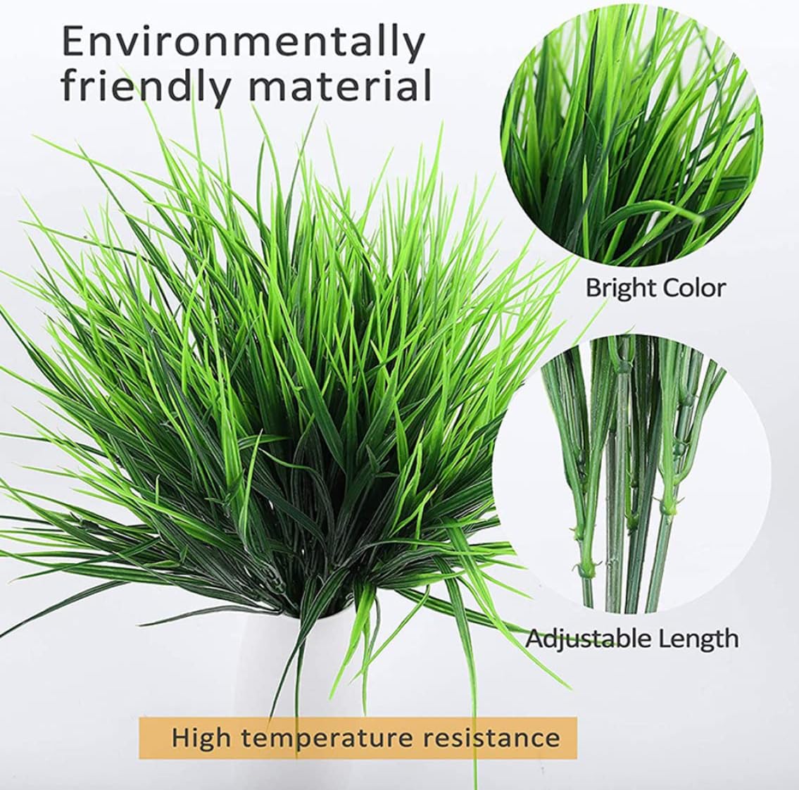 Faux Grass Artificial Plants 10PCS 16Inch for Home Decor