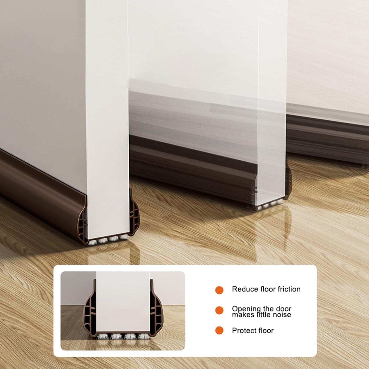 Lifeuping Under Door Draft Stopper with Brush 366 Inch Length
