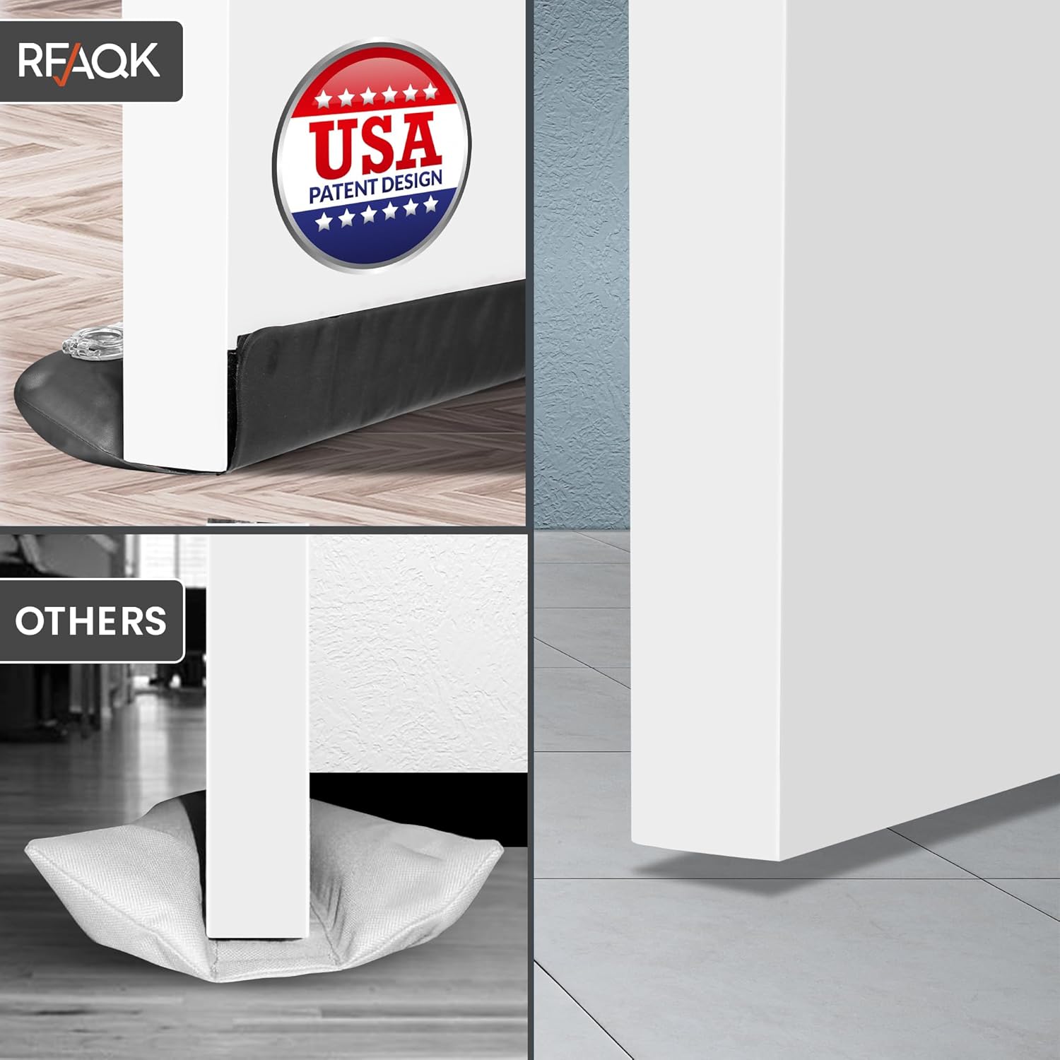 RFAQK Door Draft Stopper 36 Inch Soundproof Windproof Dustproof