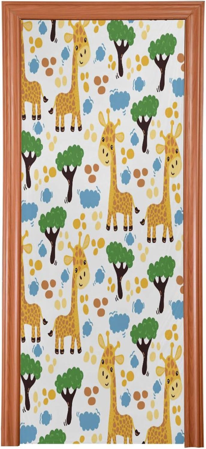 Susiyo Giraffe Forest Halloween Door Cover
