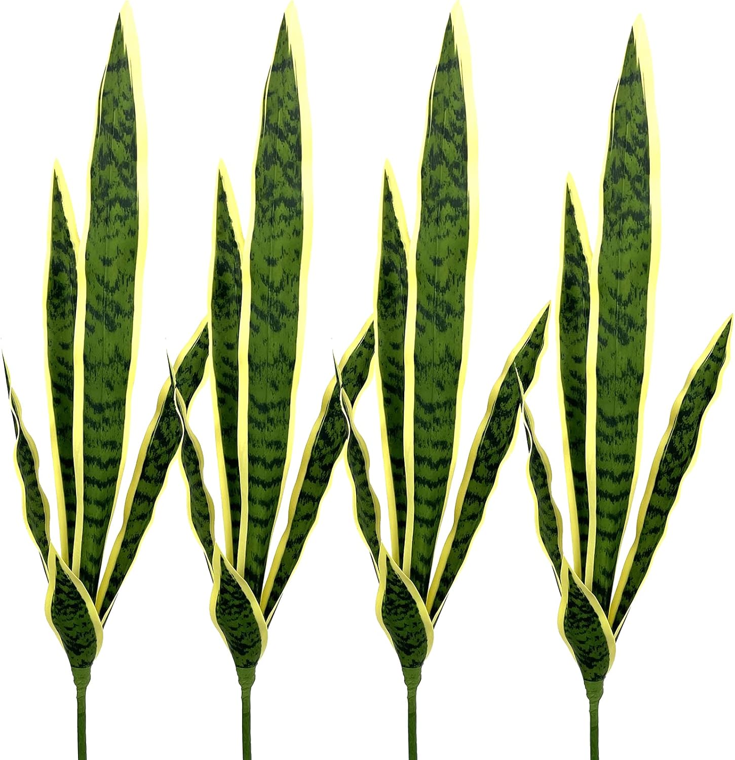 Beebel 4 Pcs Artificial Snake Plant 30 Inch Greenery