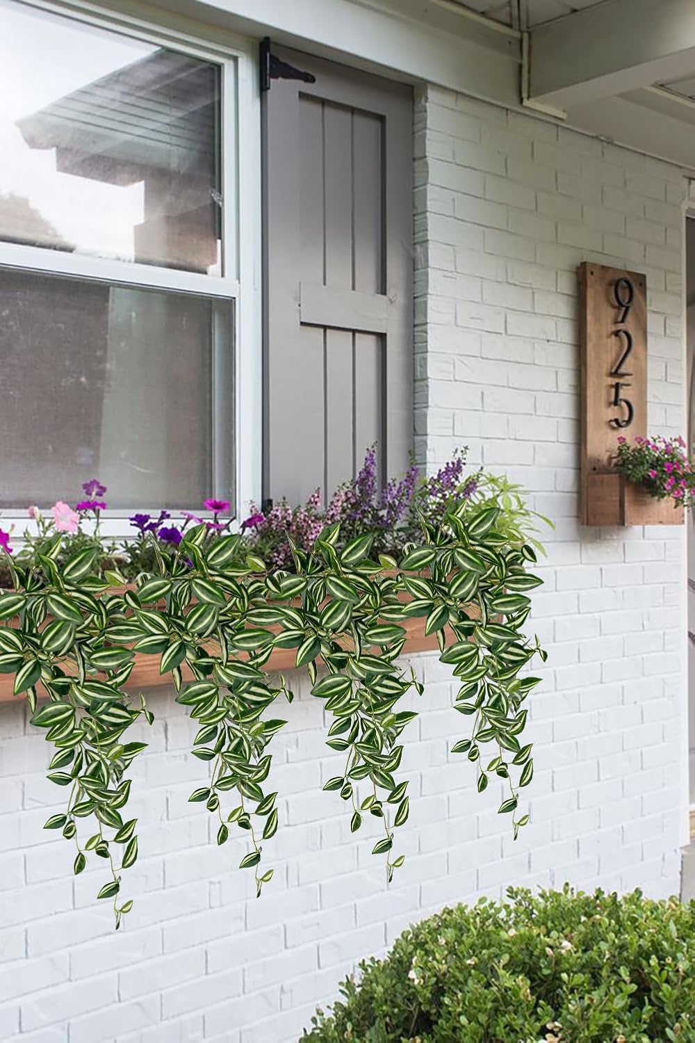 DILATATA Artificial Hanging Plants 26 Faux Wandering Jew for Home Decor 2 Pack