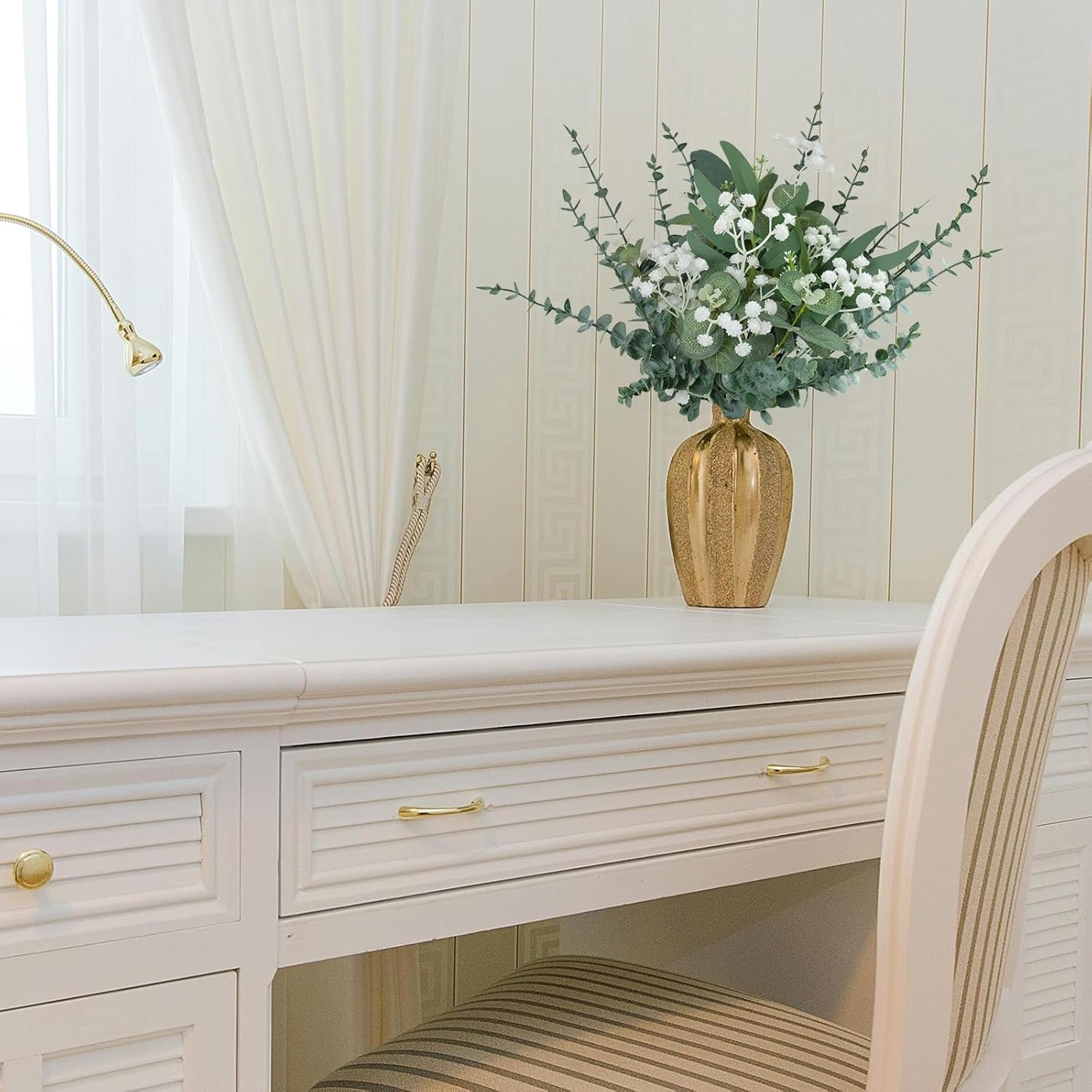 70Pcs Fake Eucalyptus Bulk Artificial Greenery for Bouquets Vases Wedding Decor