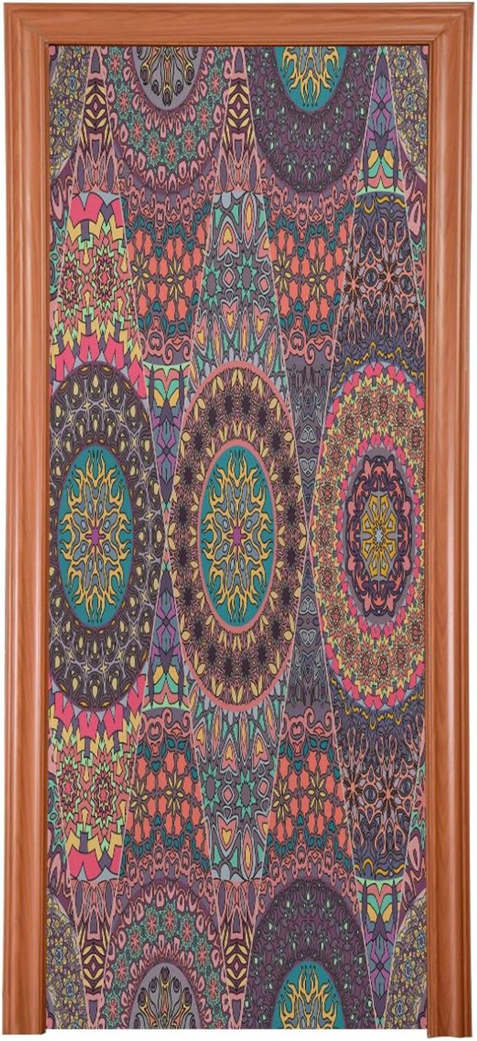 Susiyo Vintage Floral Mandala Halloween Door Cover