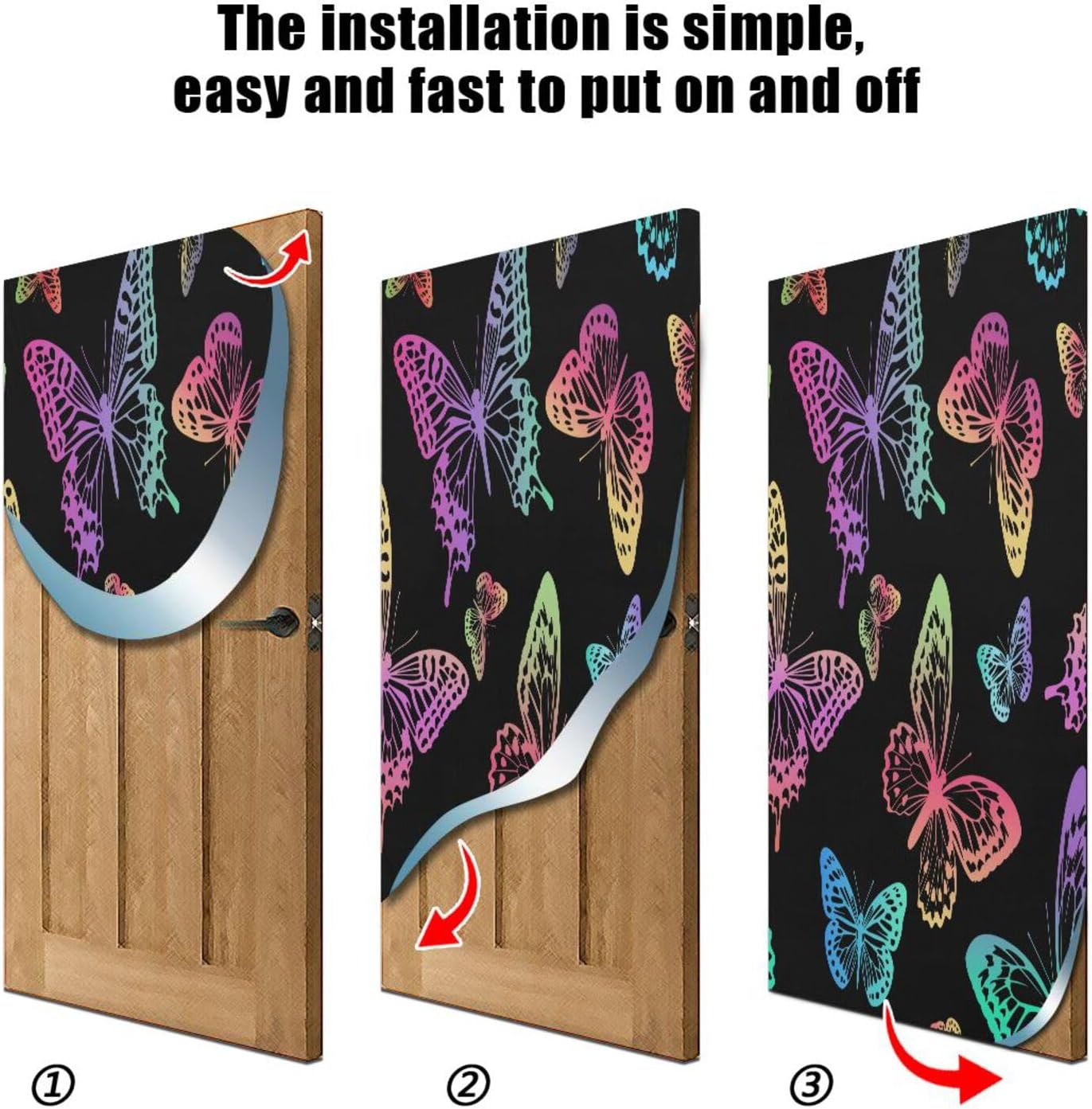Susiyo Glowing Butterfly Halloween Door Cover