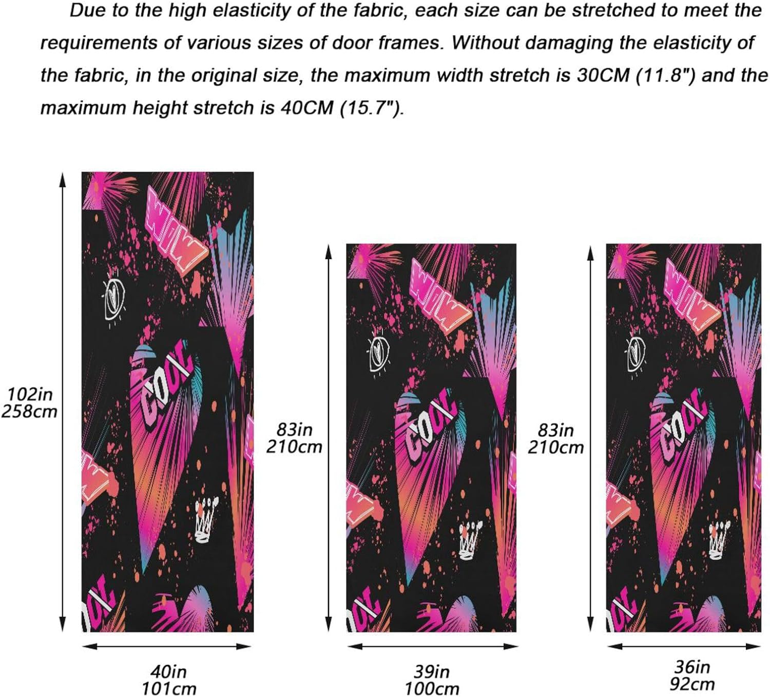 Susiyo Girlish Halloween Door Cover 32x79 in