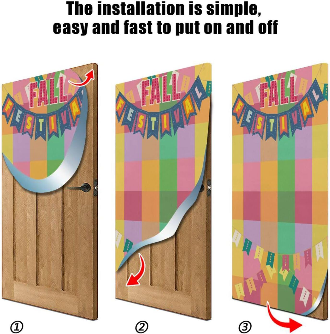 Susiyo Fancy Letters Halloween Door Cover 32x79