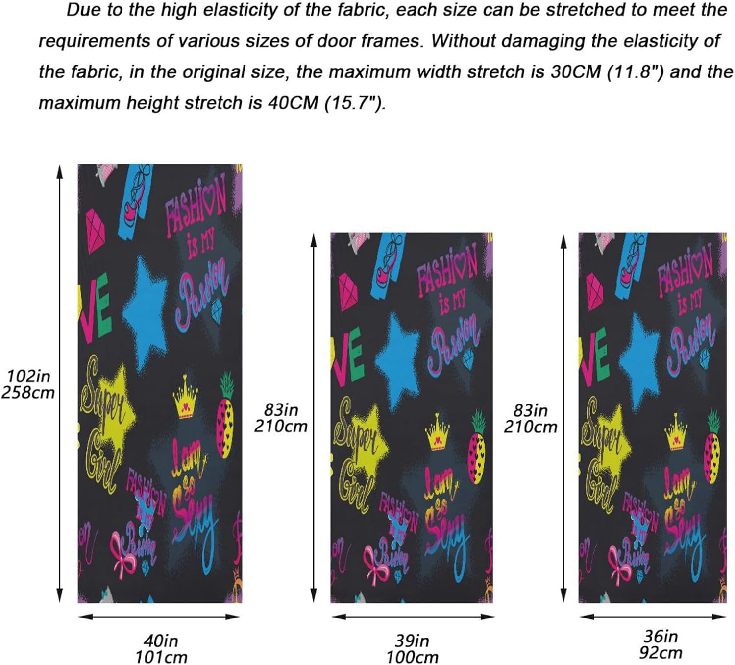 Susiyo Super Girl Halloween Door Cover 32x79 in