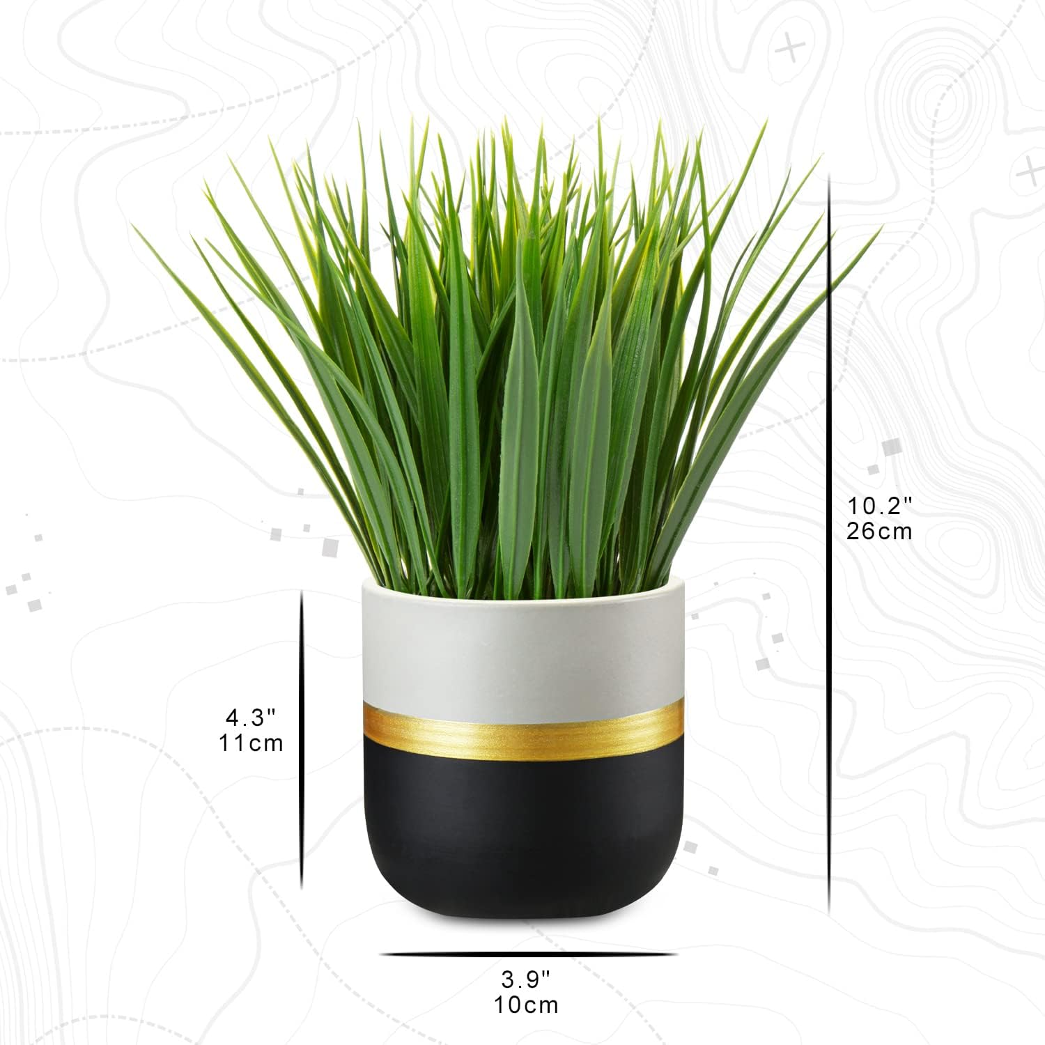 Hollyone Artificial Plants Indoor Decor Fake Grass Potted Plants