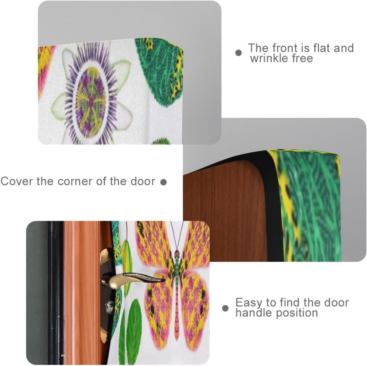 Susiyo Green Butterflies Halloween Door Cover Stretch Fabric 32x79 in