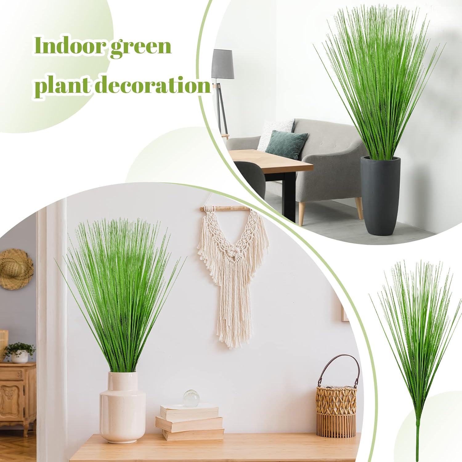 Yunlly 24 Pack 27 Artificial Grass Greenery