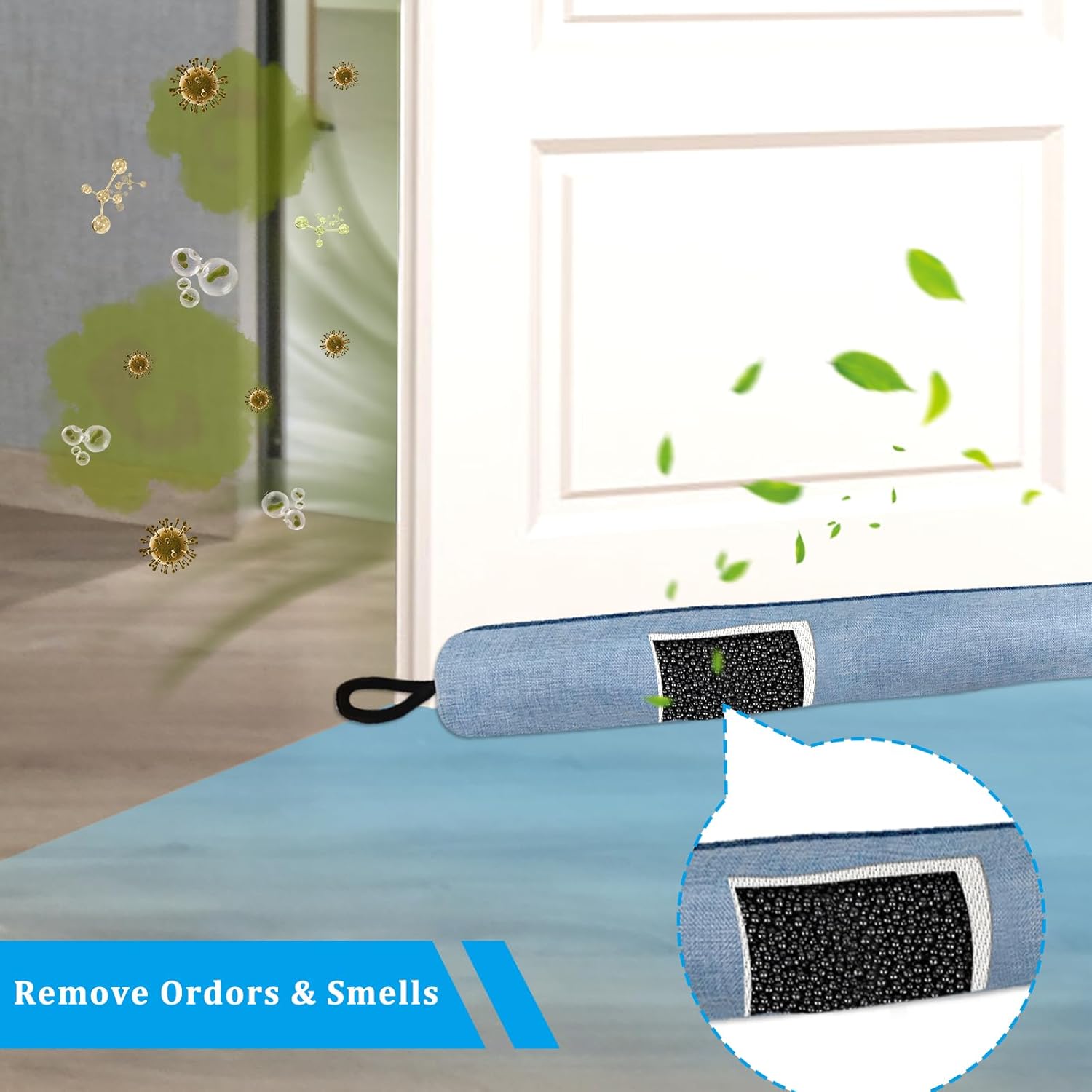 Sweet Forest 36 Inch Door Draft Stopper with Charcoal Beads