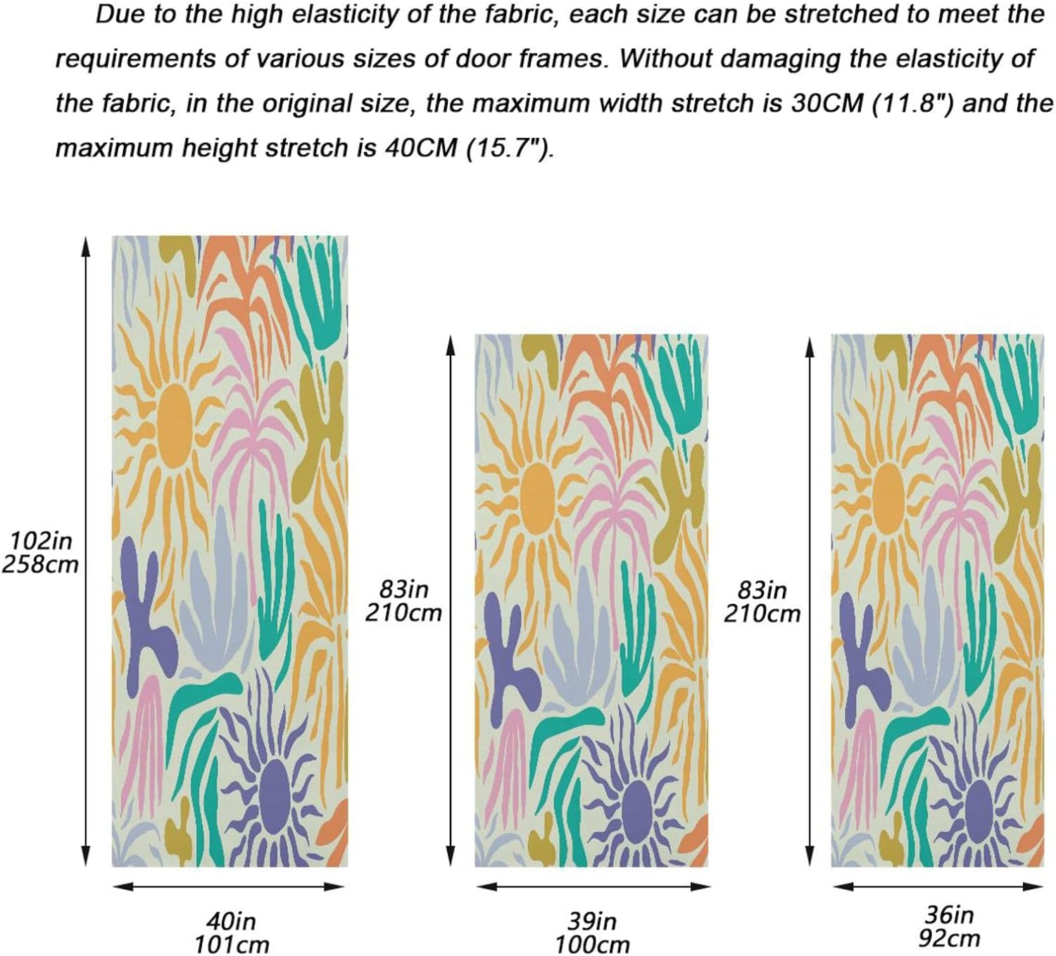 Susiyo Tropical Abstract Pattern Halloween Door Cover