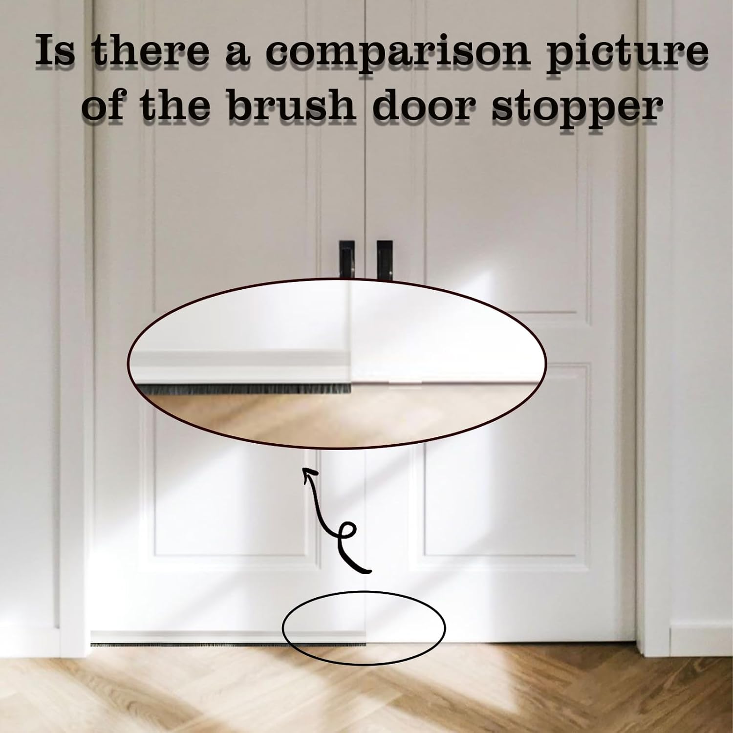 Door Draft Stopper with Brush 39 Black