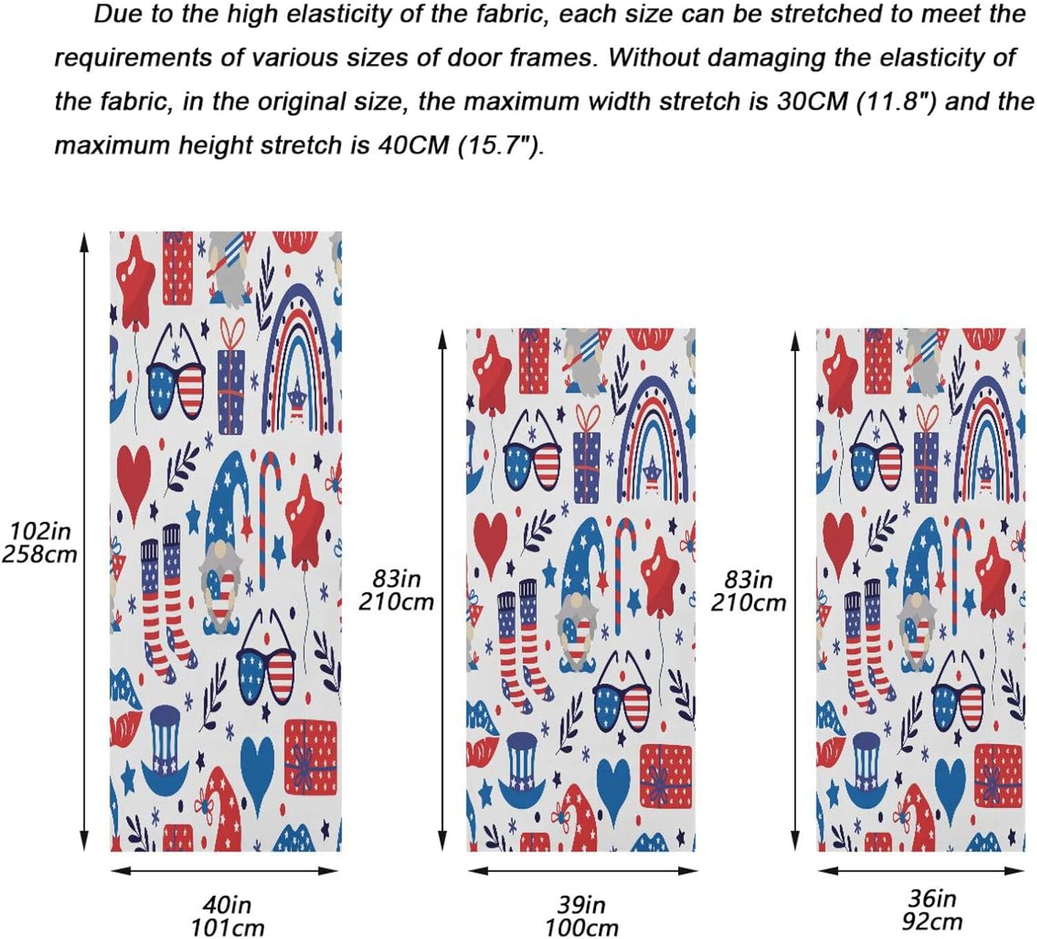 Susiyo Decorative Door Cover for Home Party Holidays 32x79 in