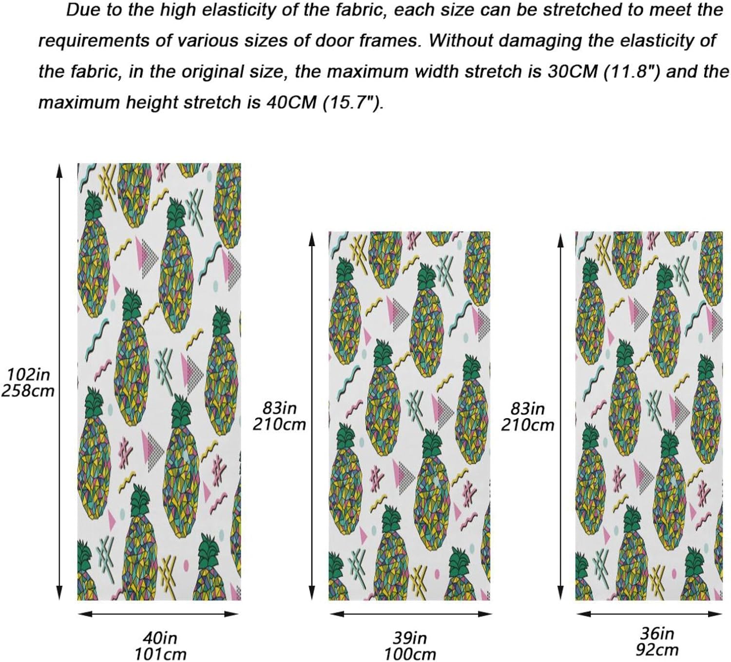 Susiyo Christmas Door Cover Stretch Fabric 32x79 In