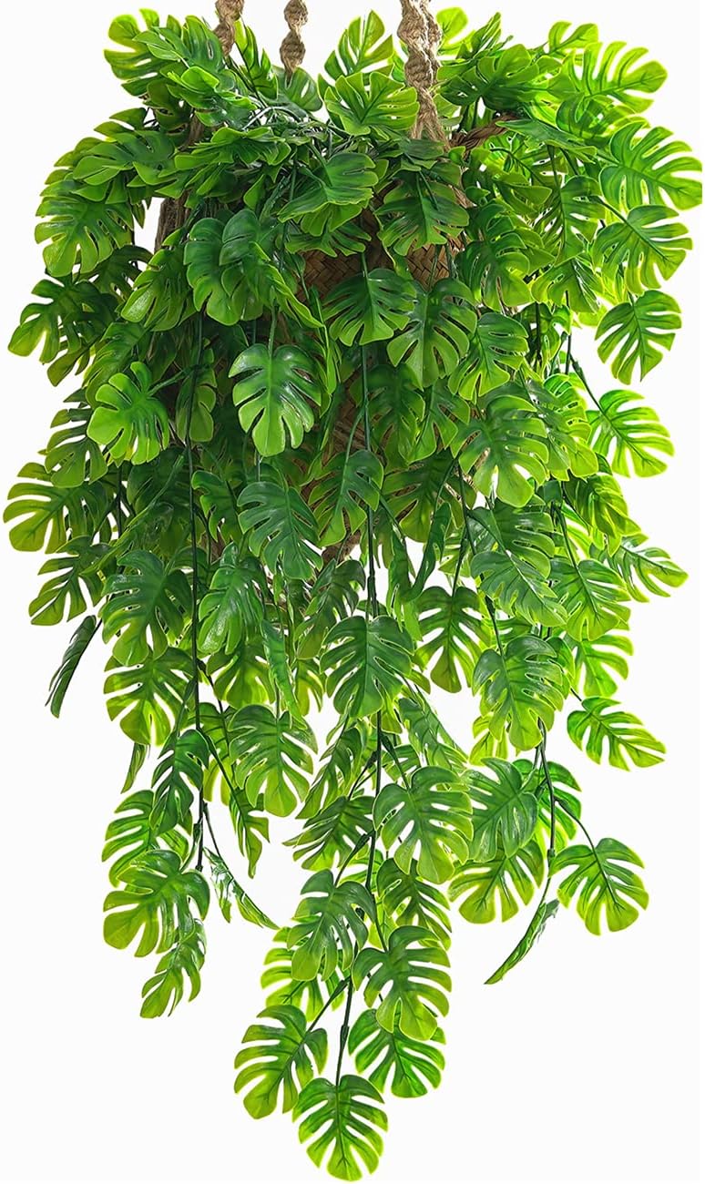 CATTREE Artificial Monstera Vines 2 Pack for Home Decor