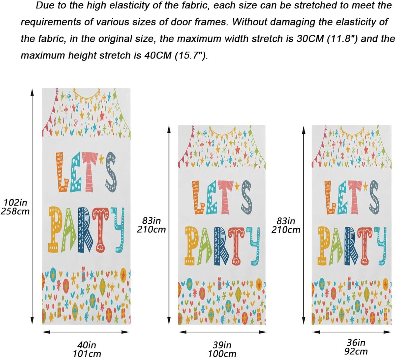 Susiyo Party Door Cover Stretch Fabric Backdrop 32x79 Inch