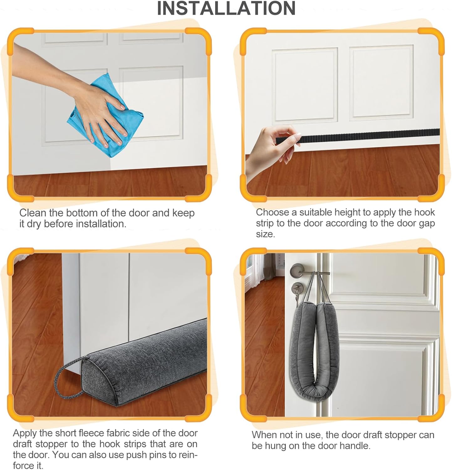 KingBaas Door Sweep Weather Stripping 36 Inch Cold Air Blocker