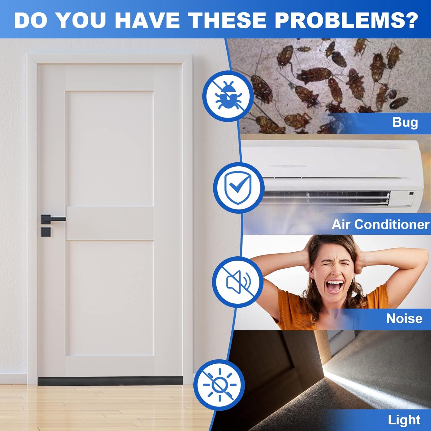 GWSNIO Door Draft Stopper 37 Inch Adjustable