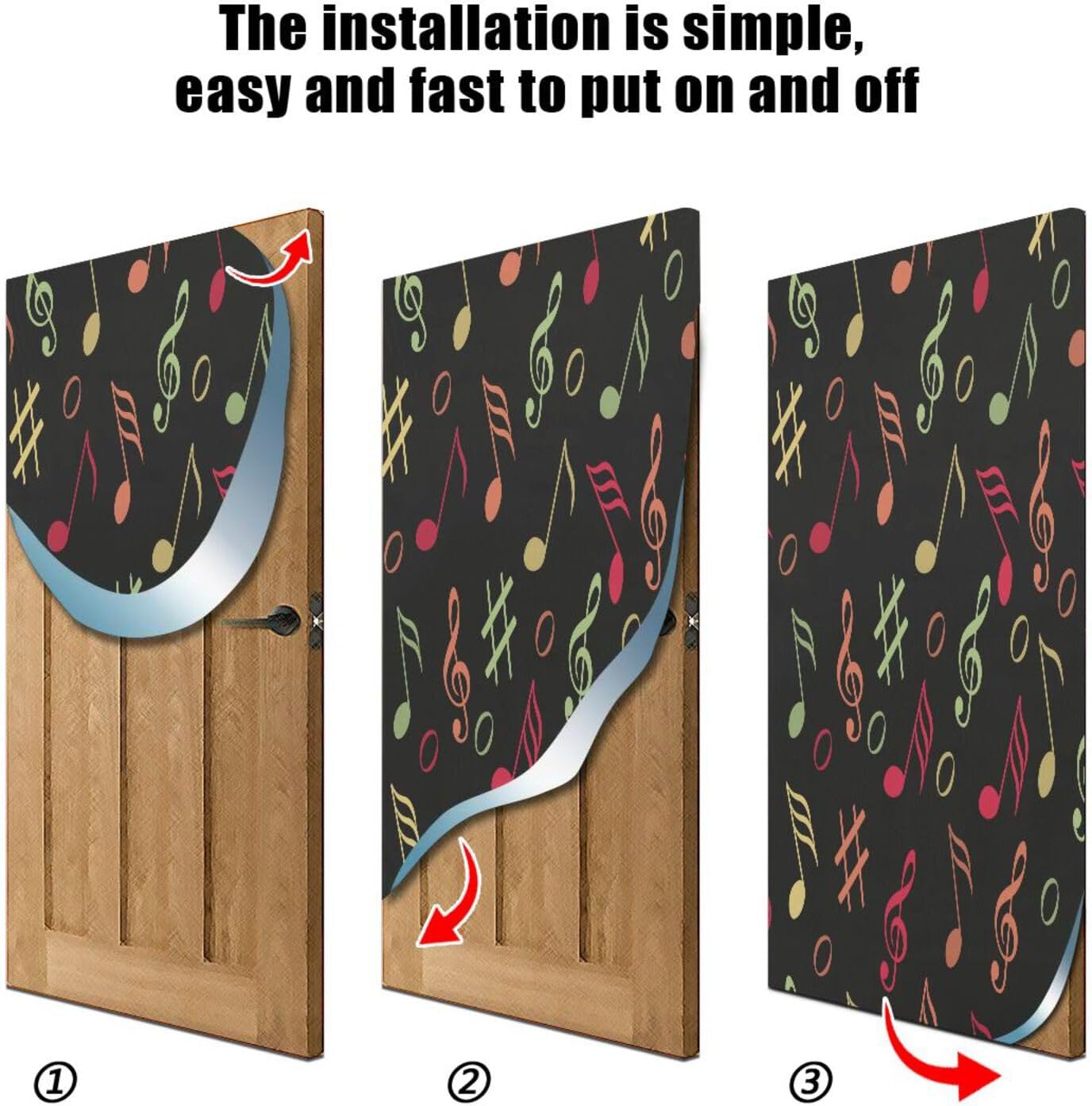 Susiyo Multicolored Handprint Halloween Door Cover 32x79 in