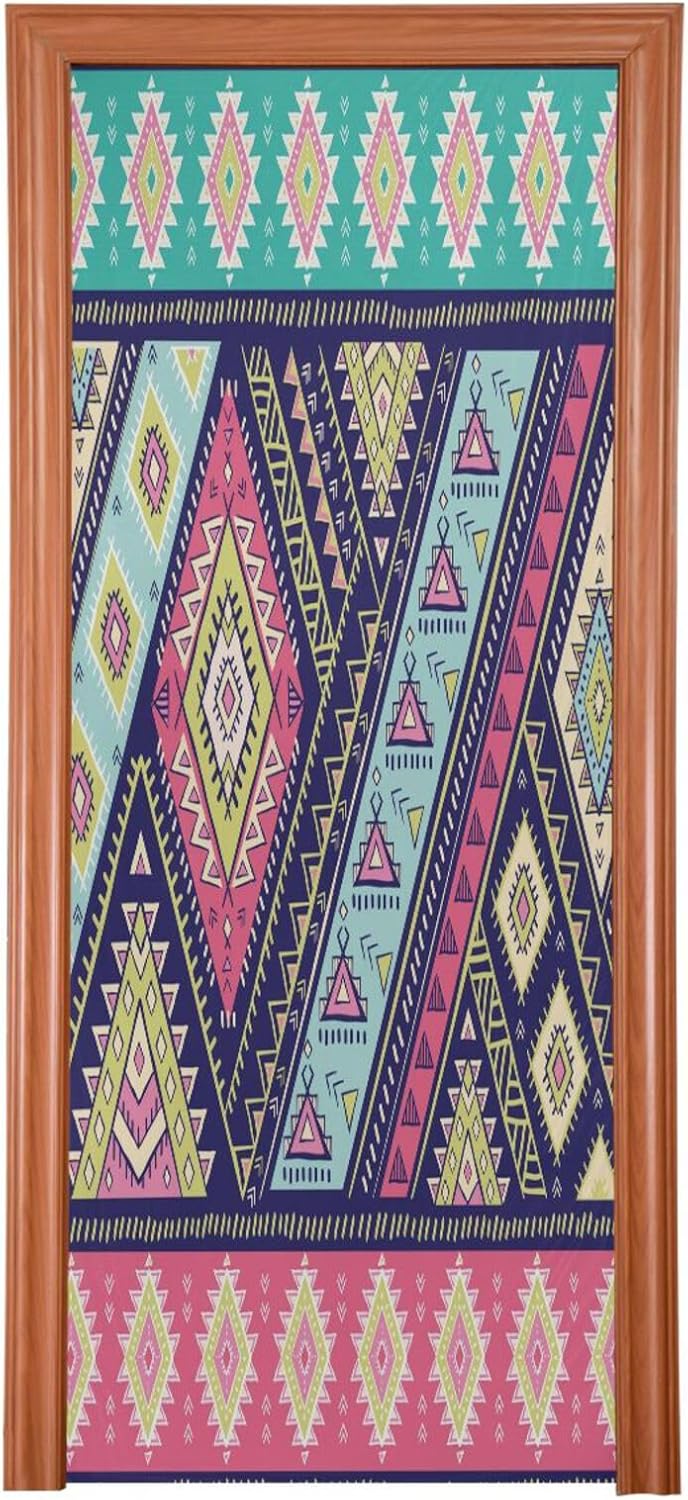 Susiyo Indian Paisley Halloween Door Cover 32x79 in
