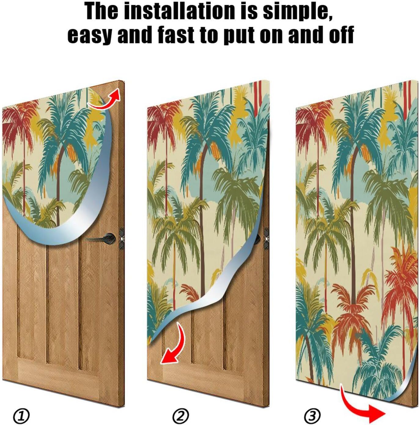 Susiyo Hawaii Palms Halloween Door Cover